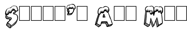 Santa's Air Mail font preview